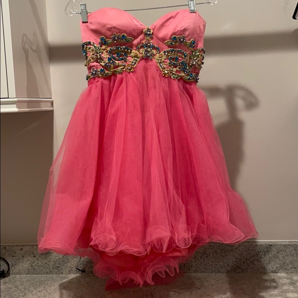 Sherri Hill Strapless Pink Dress - Size 6